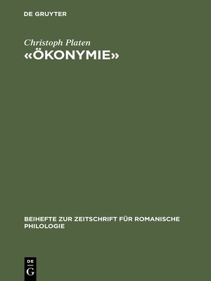 cover image of «Ökonymie»